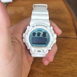 Casio G-Shock White and Blue Digital Watch